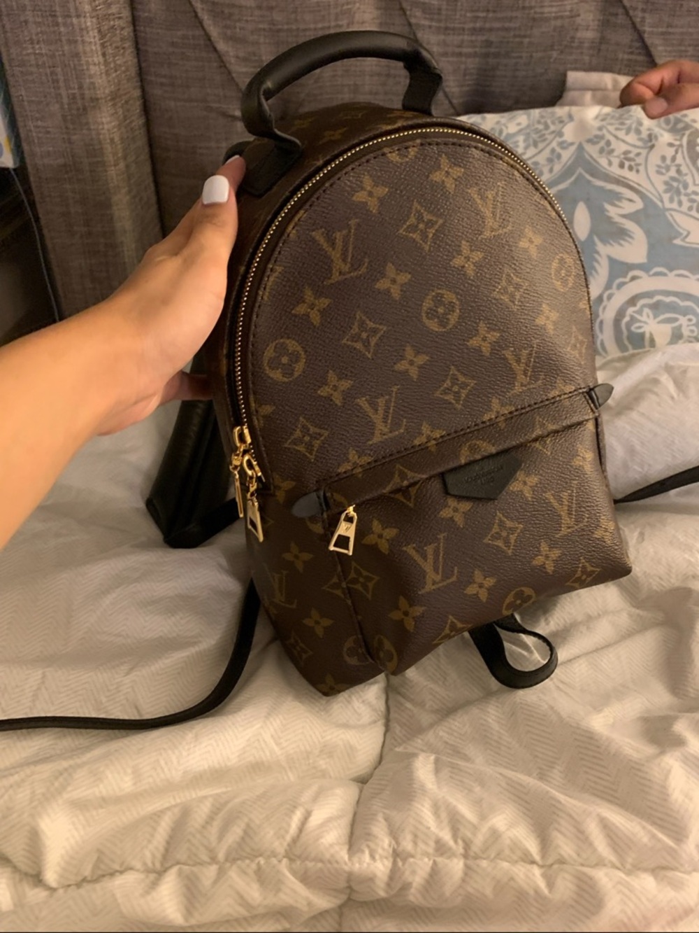 Louis Vuitton Monogram PM Backpack in Brown with Black Straps - Picture 2 of 6